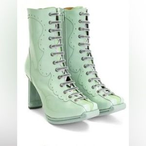 Fluevog Frederika patent boot MINT size 10.5